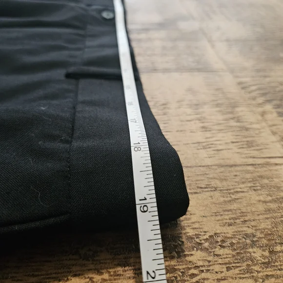 Na STAFFORD performance mens Dress Pants SIZE 38x34 COLOR BLACK POLYESTER/WOOL - Picture 9 of 10